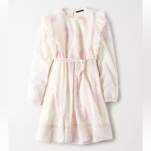 AE Studio Long Sleeve Pintuck Mini Dress Size Medium
